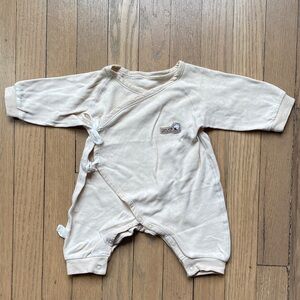 Beige Baby Kimono One-Piece Bodysuit Sz 59 / US 0-3M